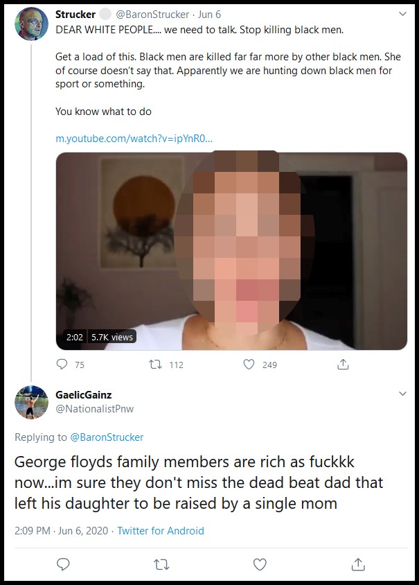 Logan's comments on the murder of George Floyd